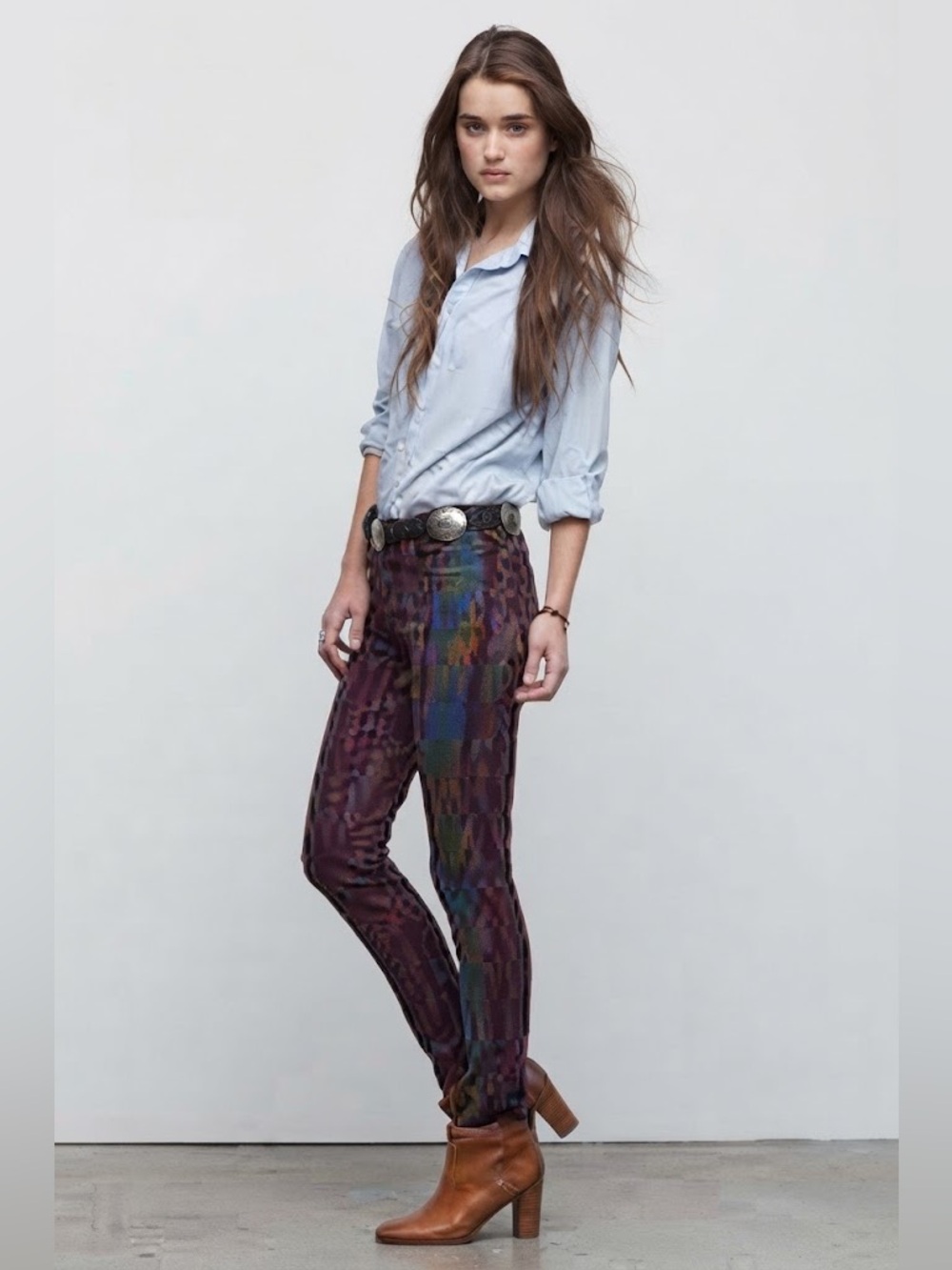 Citizens of Humanity Avedon Beowulf Aztec Print Low Rise Skinny Jeans 28